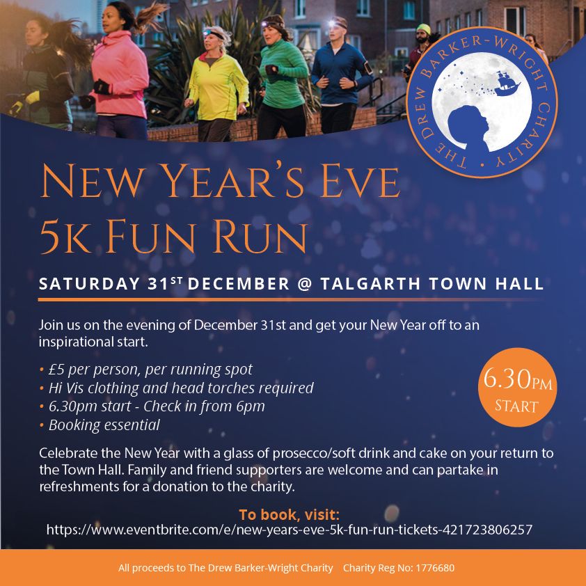 New Years Eve 5k Fun Run Talgarth Town Hall, Llandrindod Well, WA