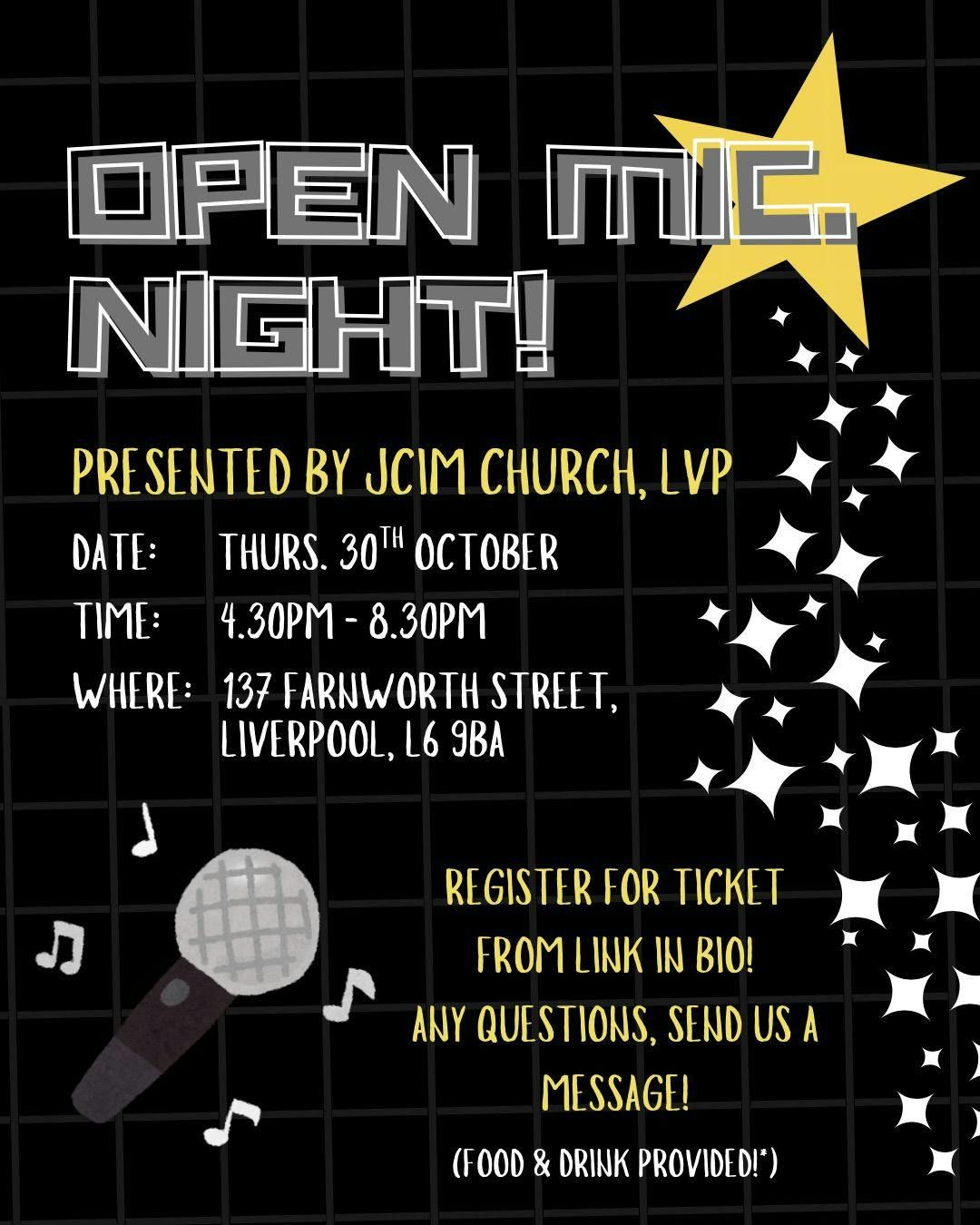 JCIM Youth Open. Mic Night!