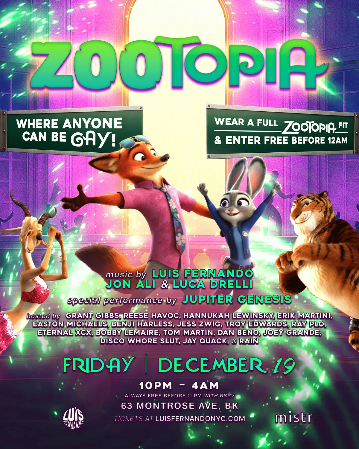ZOOtopia! The party where anyone can be GAY!