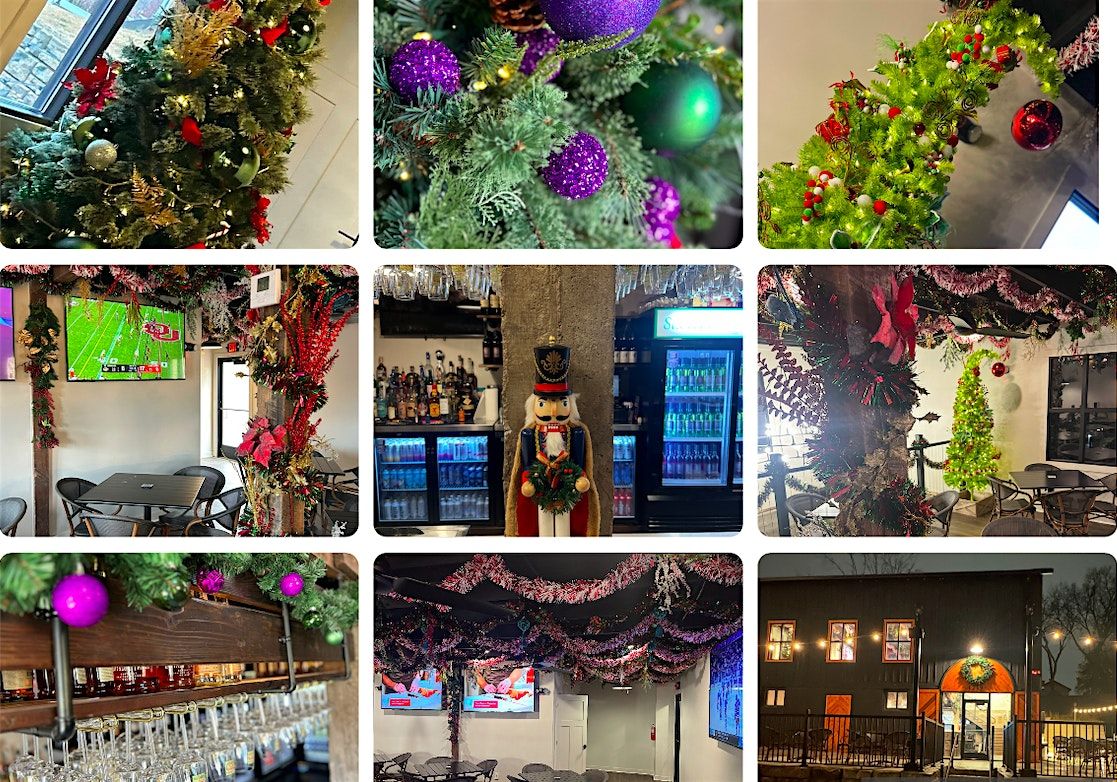 Christmas Pop Up Bar table for 4 at The Wine Garden