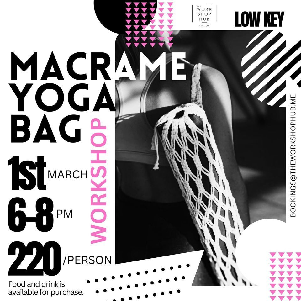 Macrame yoga mat bag