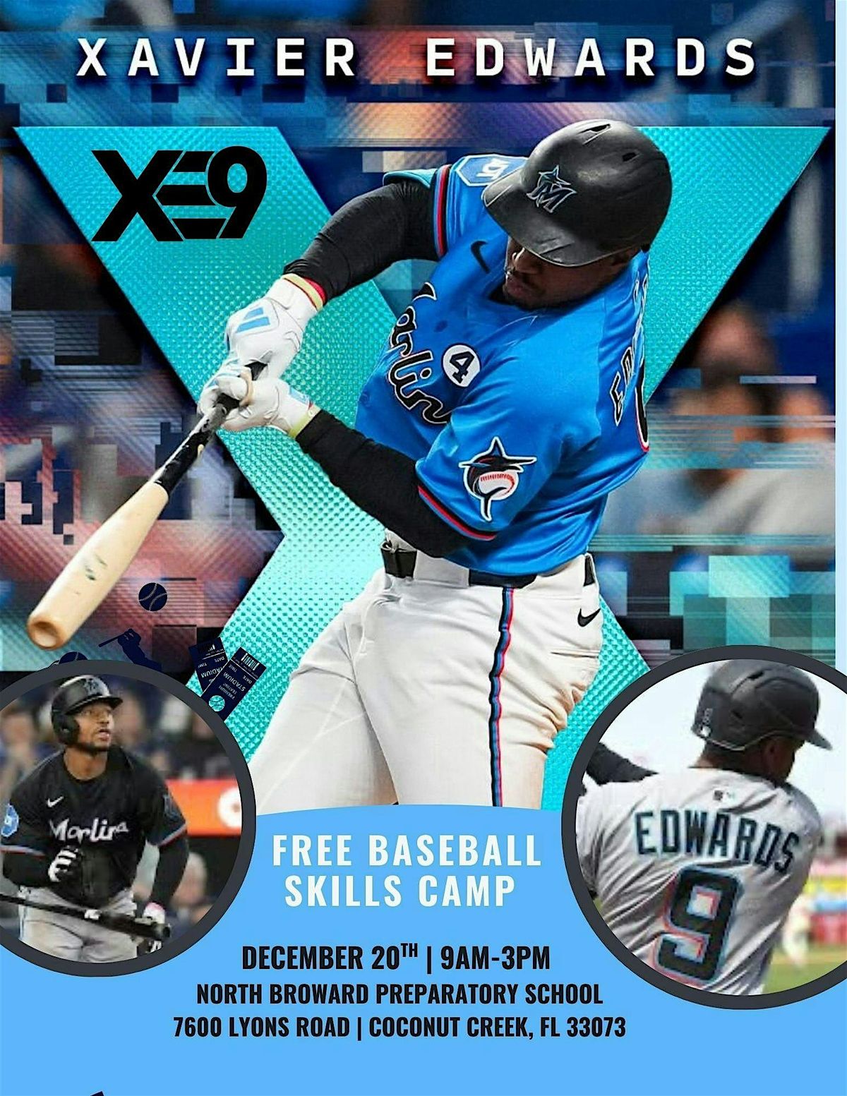 Xavier Edwards Free Baseball Skills Camp 2025