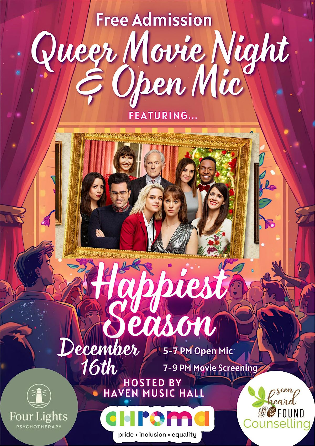 Queer Movie Night and Open Mic - Happiest Season