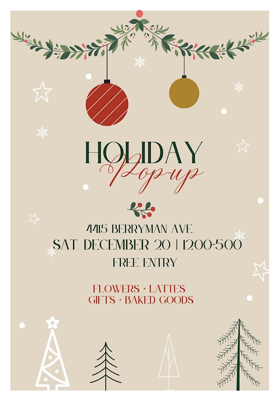 Flowers + Coffee Holiday Pop-up