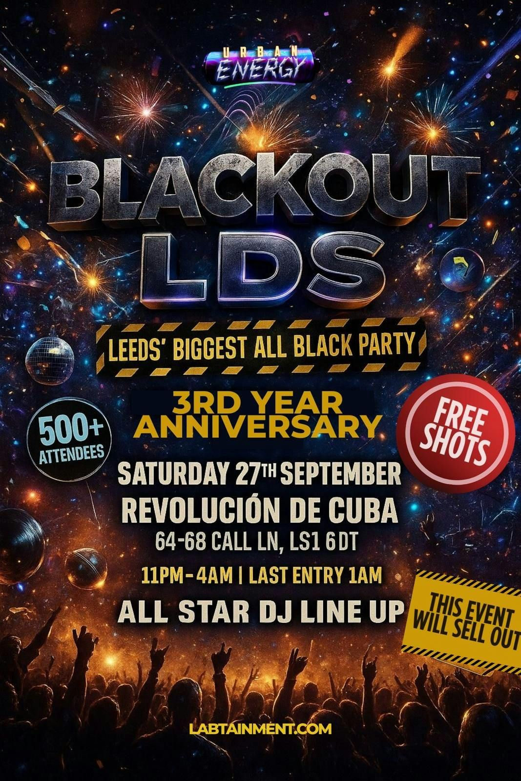BLACKOUT LDS: LEEDS' BIGGEST ALL BLACK PARTY