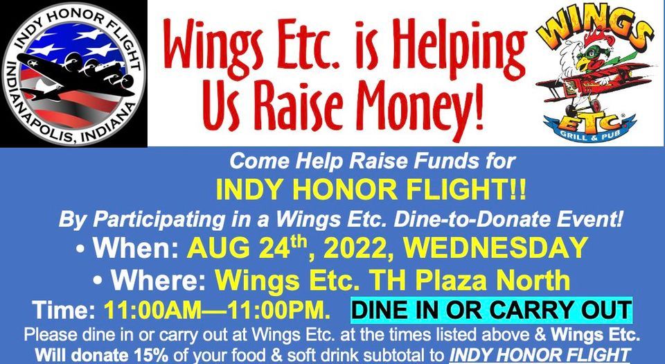 Fundraiser Indy Honor Flight Wings Etc. (Terre Haute Plaza North