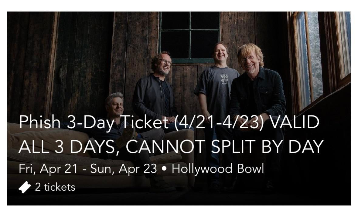 Phish - 2 Day Pass at Coca-Cola Amphitheater