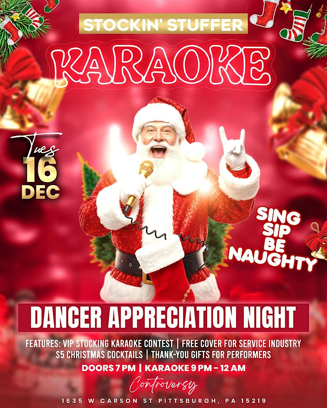 DANCER APPRECIATION NIGHT + Stockin\u2019 Stuffer Karaoke