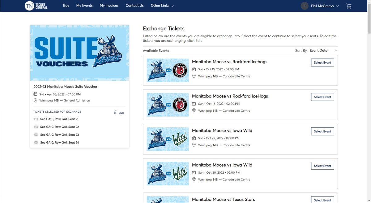 Rockford IceHogs at Manitoba Moose at Canada Life Centre