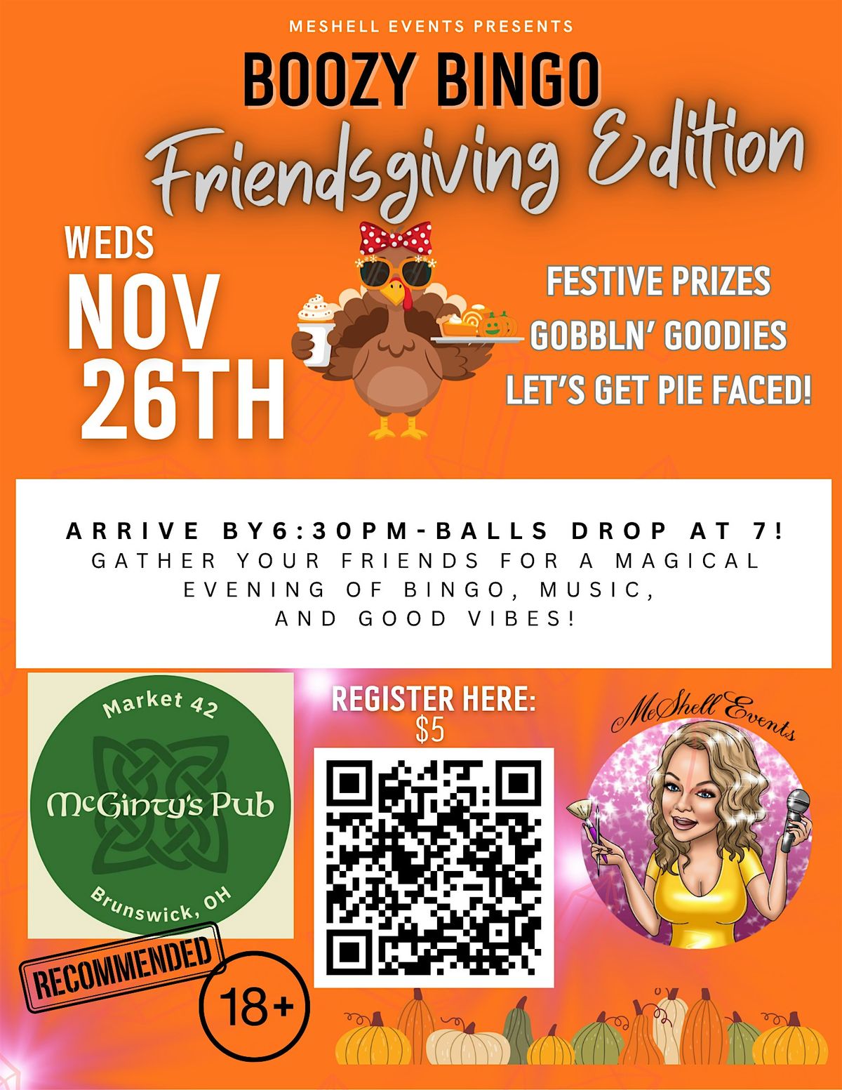 Friendsgiving Boozy Bingo at Market 42 in Brunswick