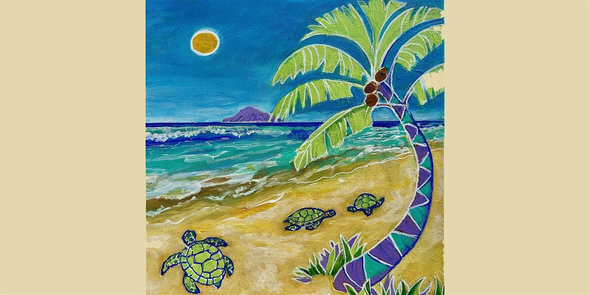 Workshop | Acrylic Painting \u2022 Palm Tree and Turtles | Art-A-Fair