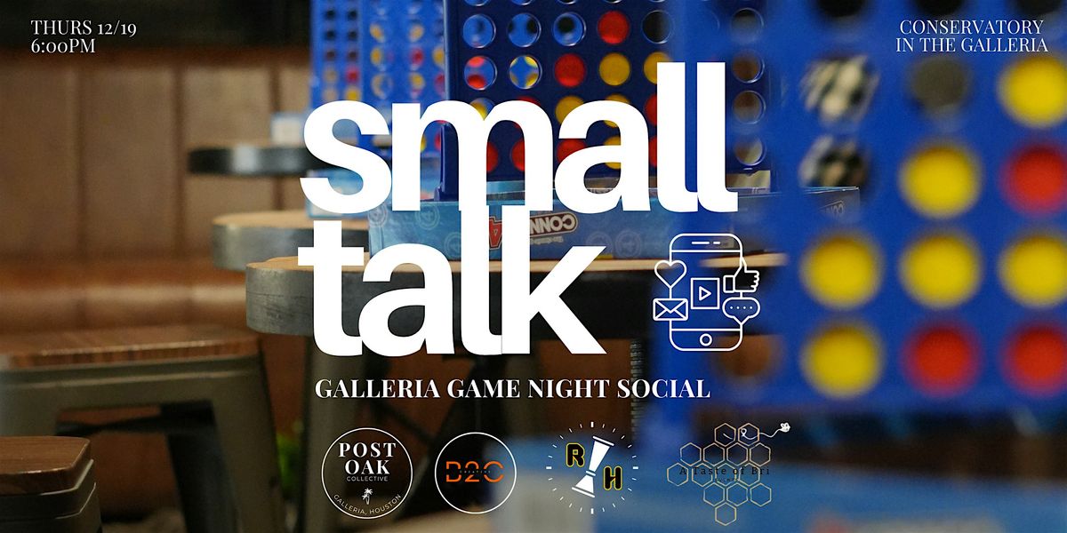 Small Talk: Business Speed Networking & Game Night Social